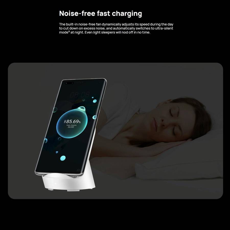 Original Huawei CP62R 50W Max Qi Standard Super Fast Charging Vertical Wireless Charger Stand wit...