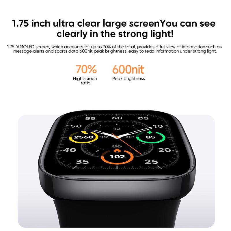 Original Xiaomi Redmi Watch 3, 1.75 inch AMOLED Screen 5 ATM Waterproof, Support Heart Rate Monit...