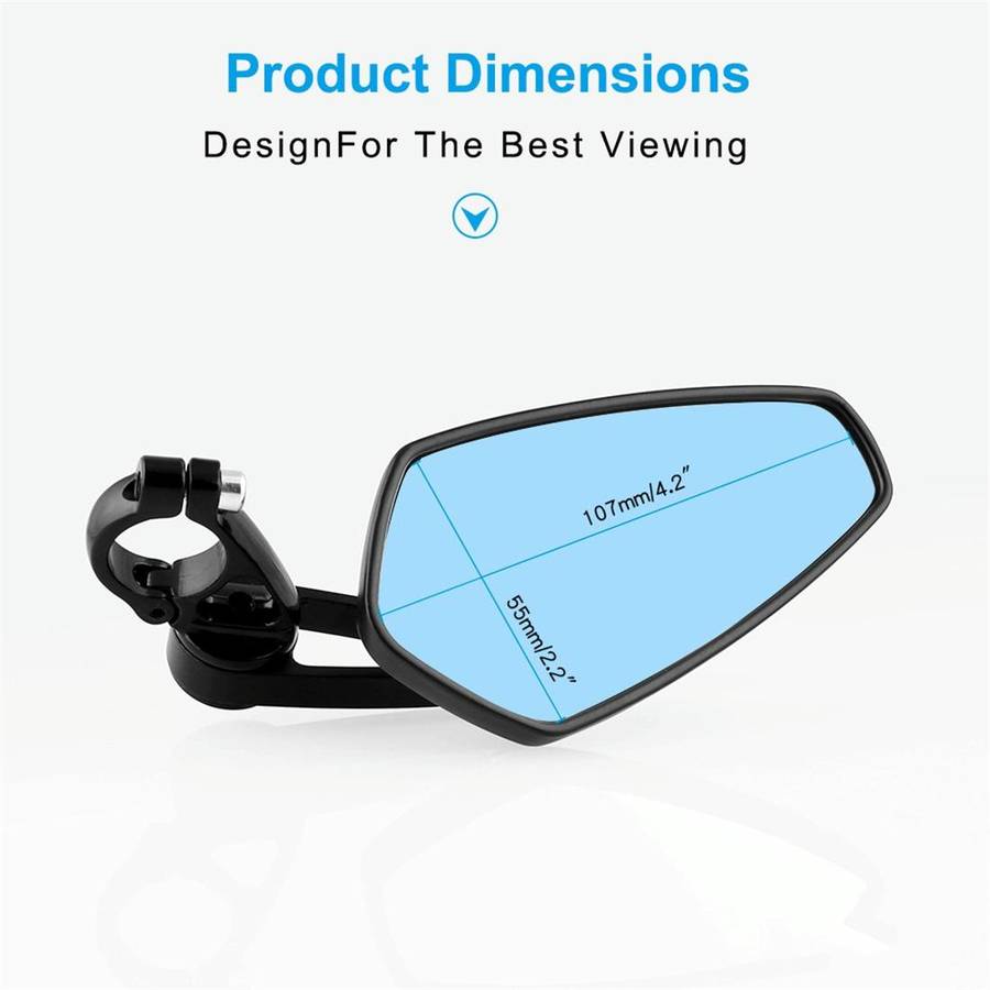 Universal 7 / 8 inch 22mm Modified Motorcycle Side Rearview Mirror (Blue)