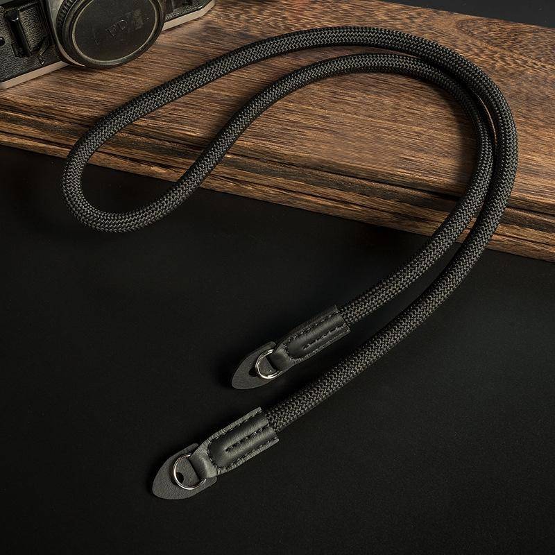 Climbing Rope Camera Strap SLR Camera Retro Wearable Shoulder Strap(Black)