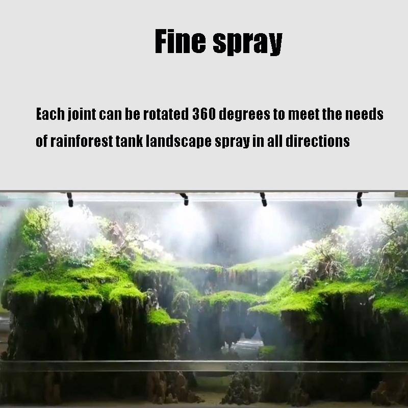Reptile Pet Terrarium Ecological Landscaping Rainforest Cylinder Spray Atomization Cooling Four N...