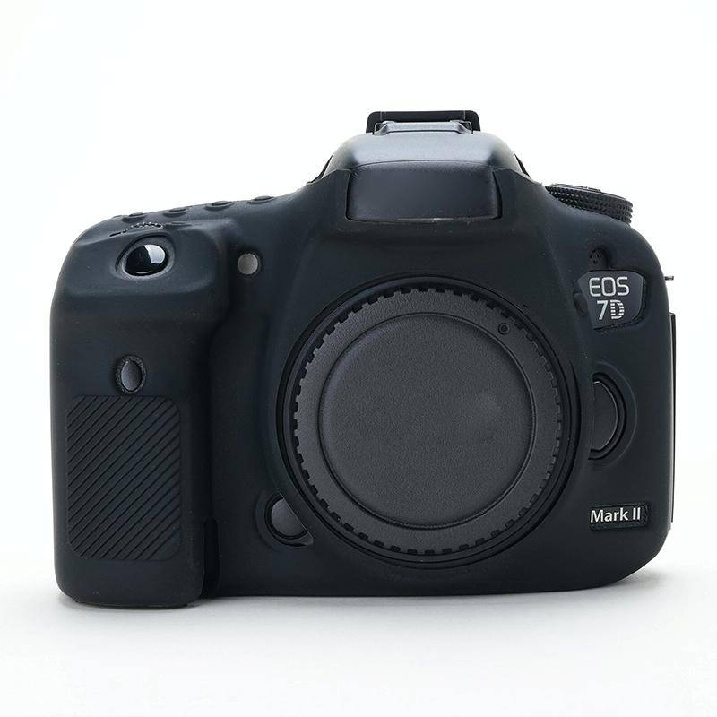 For Canon EOS 7D Mark II Soft Silicone Protective Case (Black)