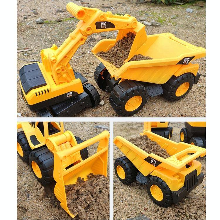 3 PSC / Set Children Simulation Drop-resistant Excavation Engineering Vehicle Toy Set, Random Sty...