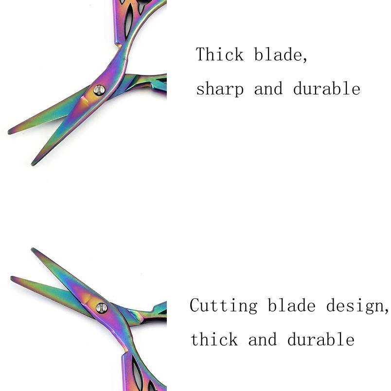 Stainless Steel Leaf Shape Scissors Handmade Tea Bag Scissors(Color Titanium)