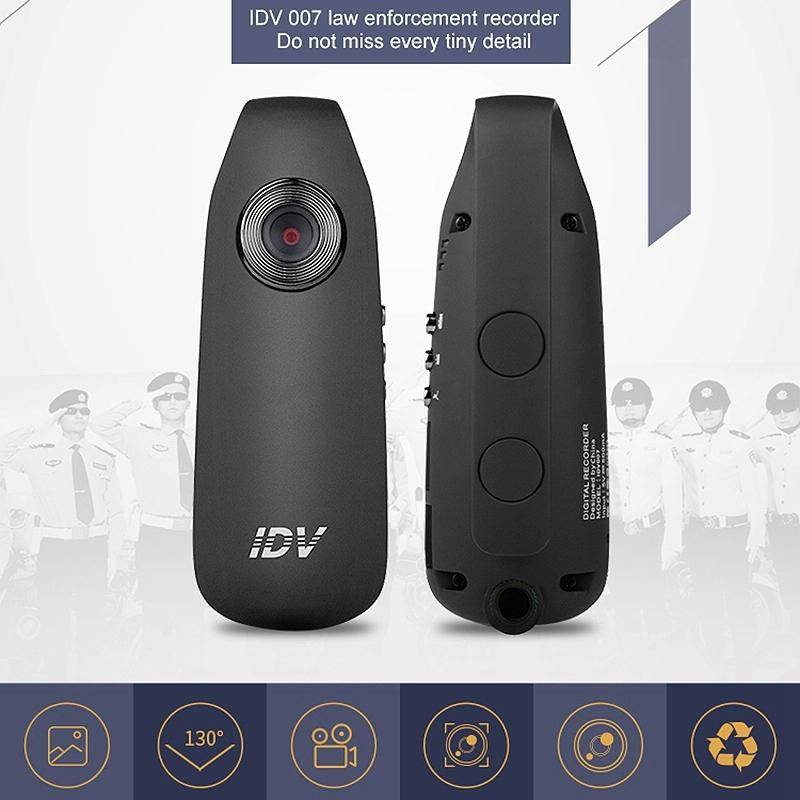 IDV 007 HD 1080P Clip Design Law Enforcement Recorder Portable Mini Monitoring Recorder, Support ...