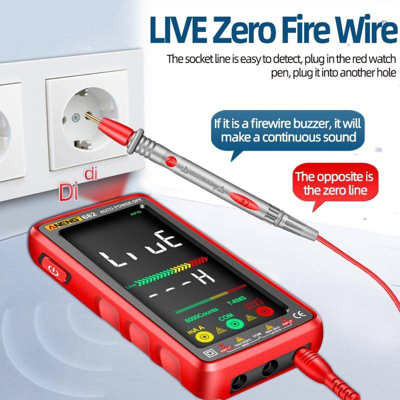 ANENG 682 Smart VA Reverse Display Automatic Range Rechargeable Multimeter(Black)