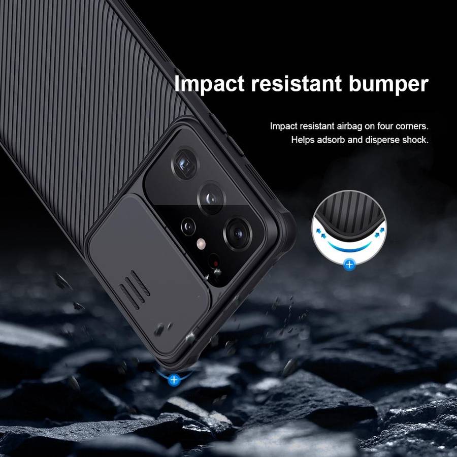 For Samsung Galaxy S21 Ultra 5G NILLKIN Black Mirror Pro Series Camshield Full Coverage Dust-proo...