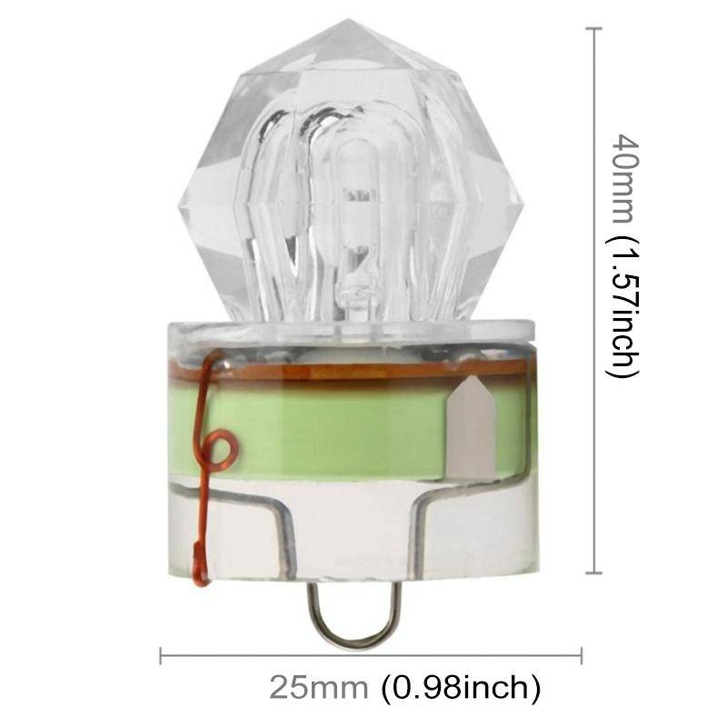 Deep Sea Night Fishing Diamond LED Flashing Light / Under Water Attract Fish Bait Lure Lamp (Rand...