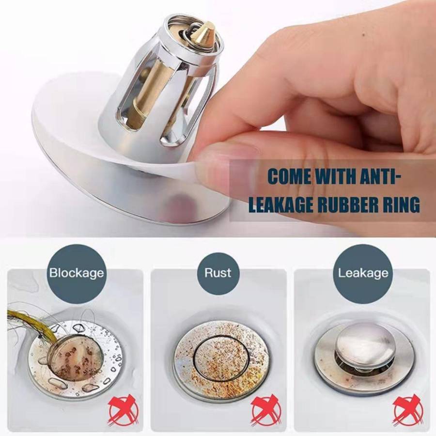 Basin Drain Bounce Core Push-Type Leaking Plug(Bouncing Core)