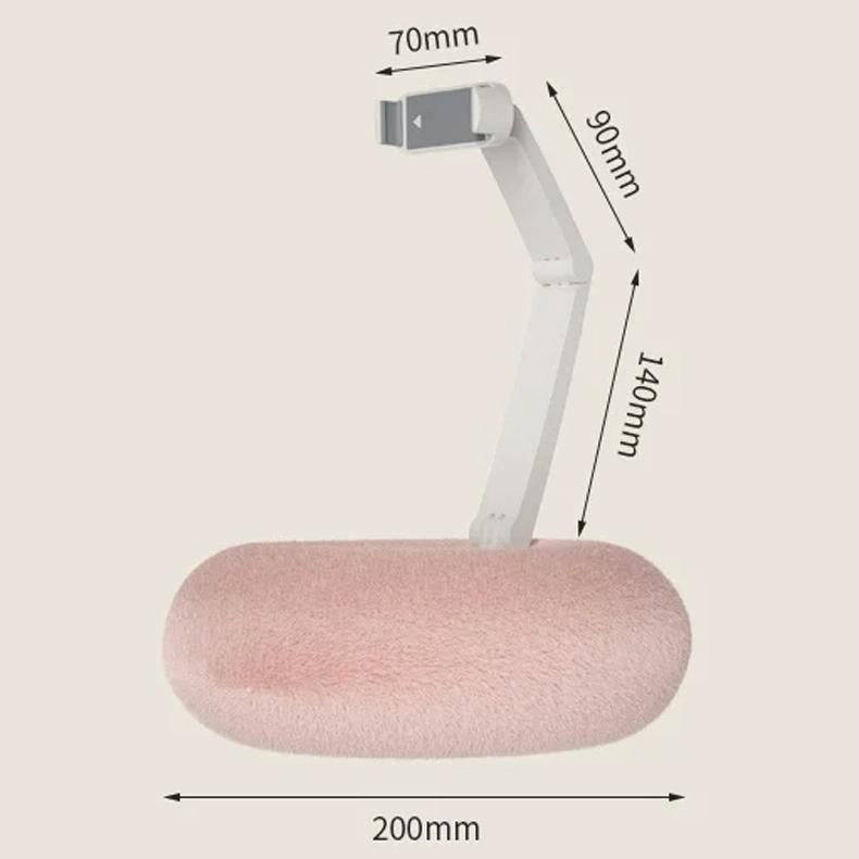 Pillow Phone Tablet Rotating Holder Lazy Desktop Bed Live Stand, Color: Single Axis Rack-Beige