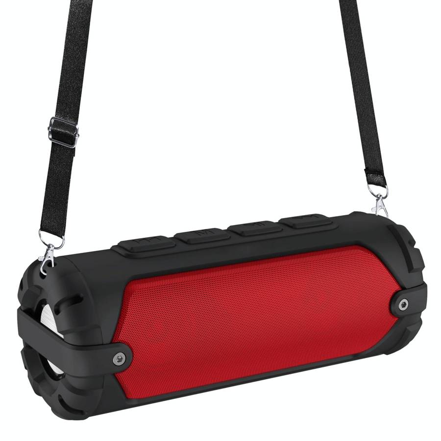 New Rixing NR-6013 Bluetooth 5.0 Portable Outdoor Wireless Bluetooth Speaker with Shoulder Strap(...