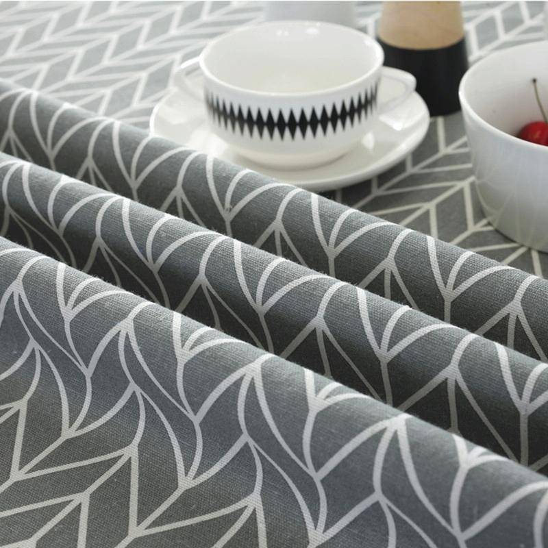 Polyester Cotton Round Tablecloth Dust-proof Cotton and Linen Printing Tablecloth, Diameter:150cm...