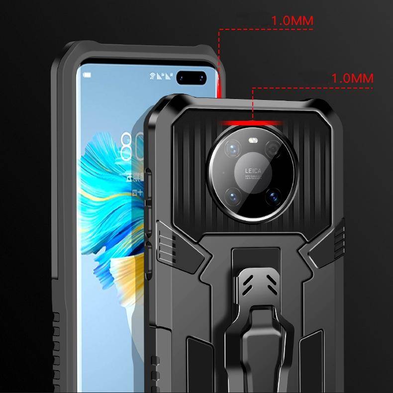 For Huawei Mate 40 Pro Machine Armor Warrior Shockproof PC + TPU Protective Case(Black)