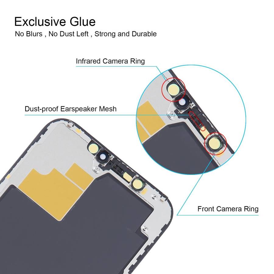 Soft OLED LCD Screen For iPhone 12 Pro Max with Digitizer Full Assembly