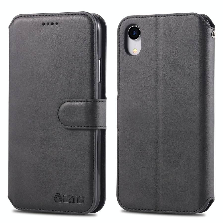 For iPhone XR AZNS Calf Texture Magnetic Horizontal Flip PU Leather Case with Holder & Card Slots...