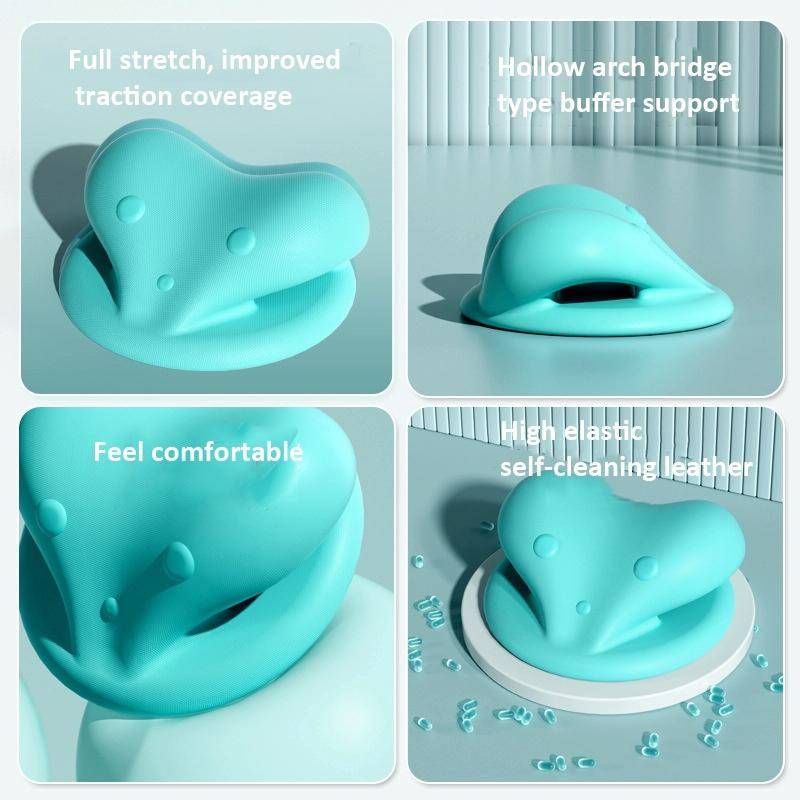 Neck And Shoulder Stretcher Relaxer Cervical Spine Chiropractic Traction Pillow(Green)