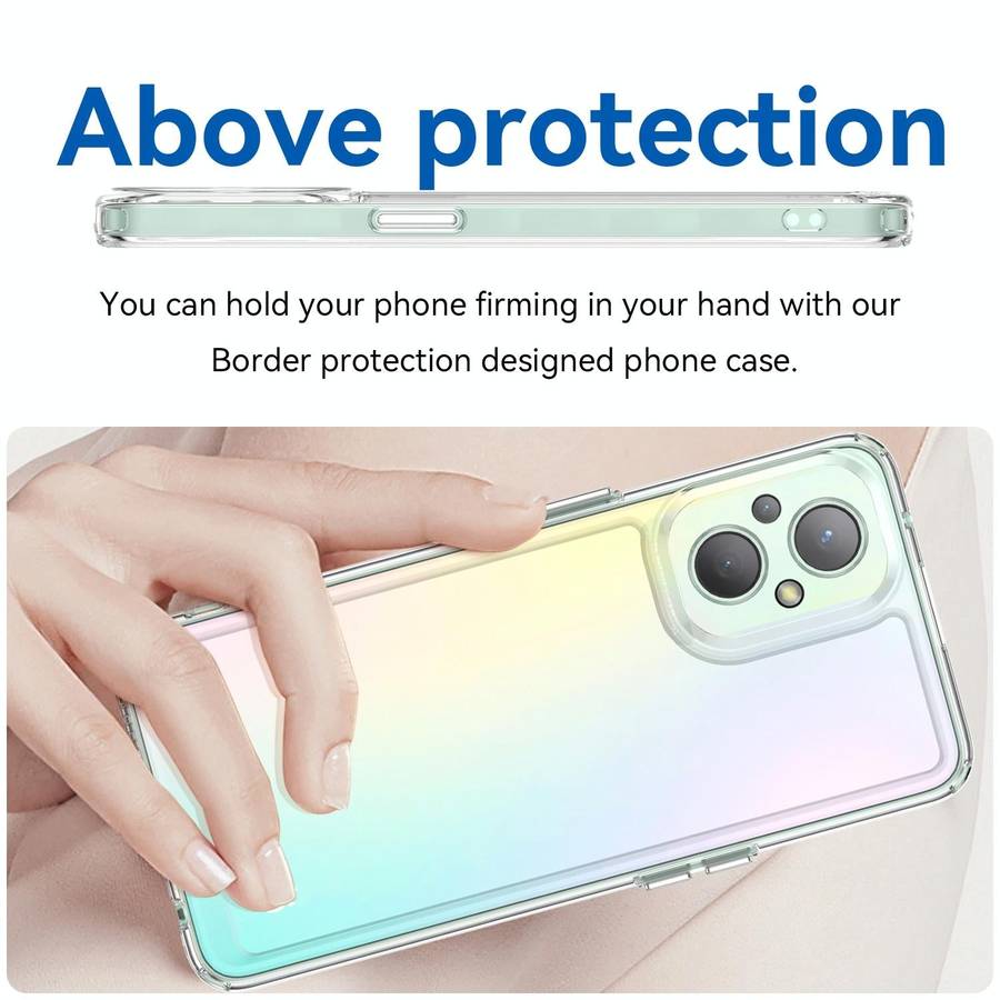 For OPPO Reno 7Z 5G Colorful Series Acrylic + TPU Phone Case(Transparent)