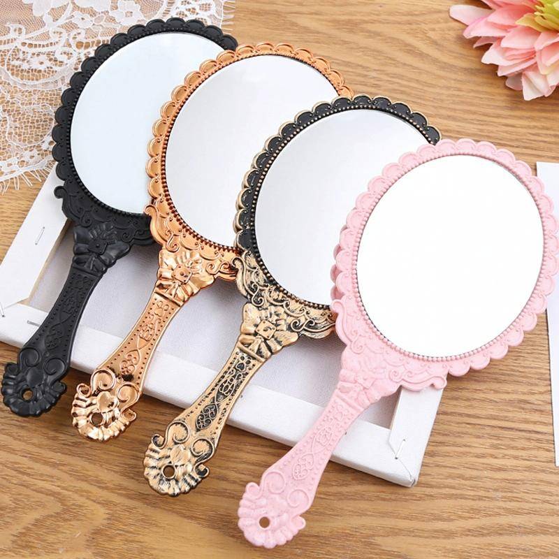 Vintage Mirror Handhold Makeup Mirror(Black)