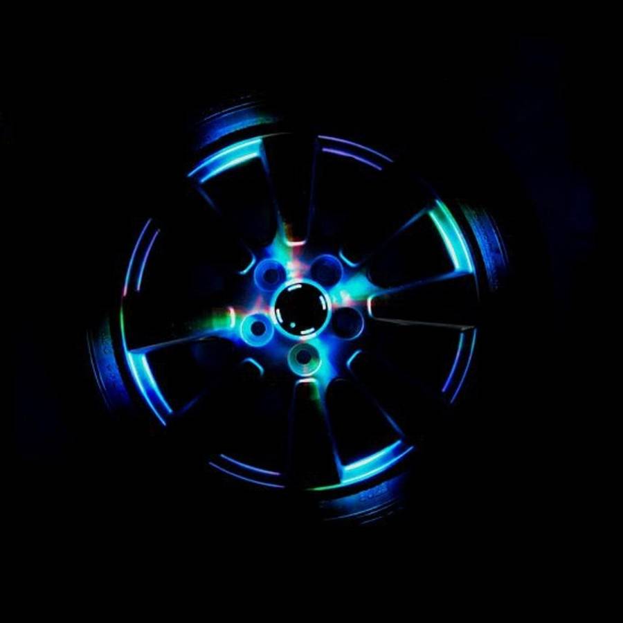 4 PCS Solar High Power Car LED Colorful Wheel Lights(Colorful Light)
