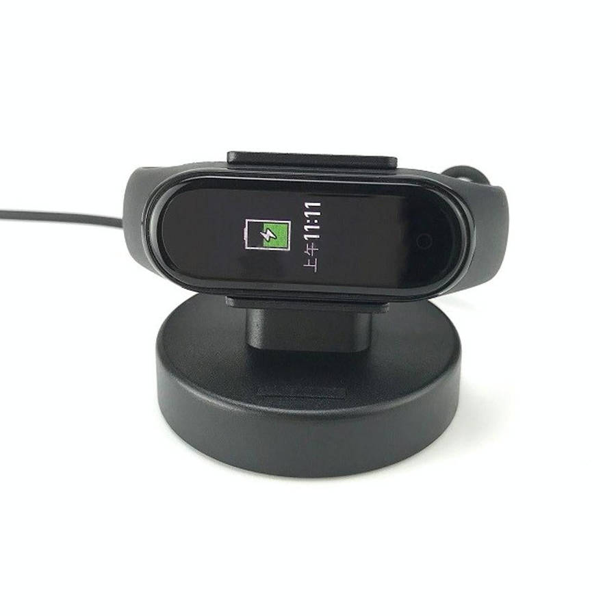 For Xiaomi Mi Band 4 Charger Charging Dock Base Stand Holder with 1m Charging Cable(Black)