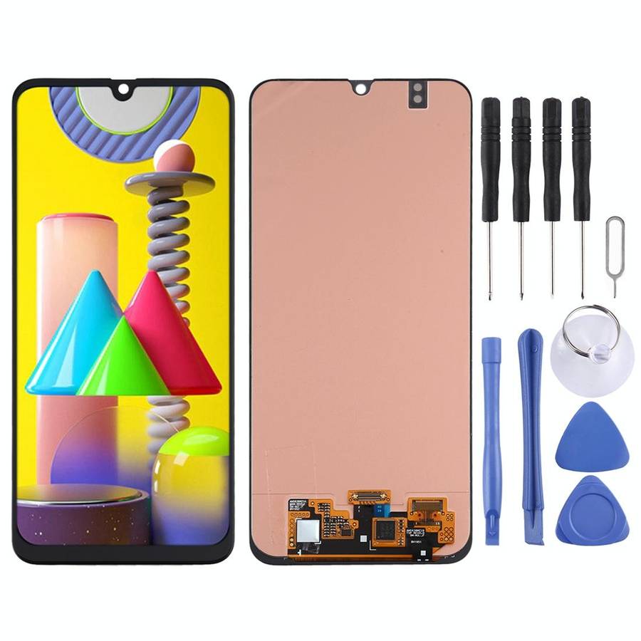 Super AMOLED LCD Screen for Samsung Galaxy M31 / Galaxy M31 Prime with Digitizer Full Assembly(Bl...