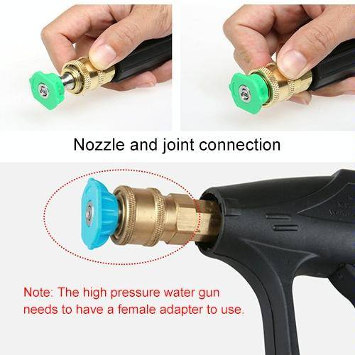 High Pressure Car Wash Gun Jet Nozzle Washer Accessories, Nozzle Angle: 25 Degree