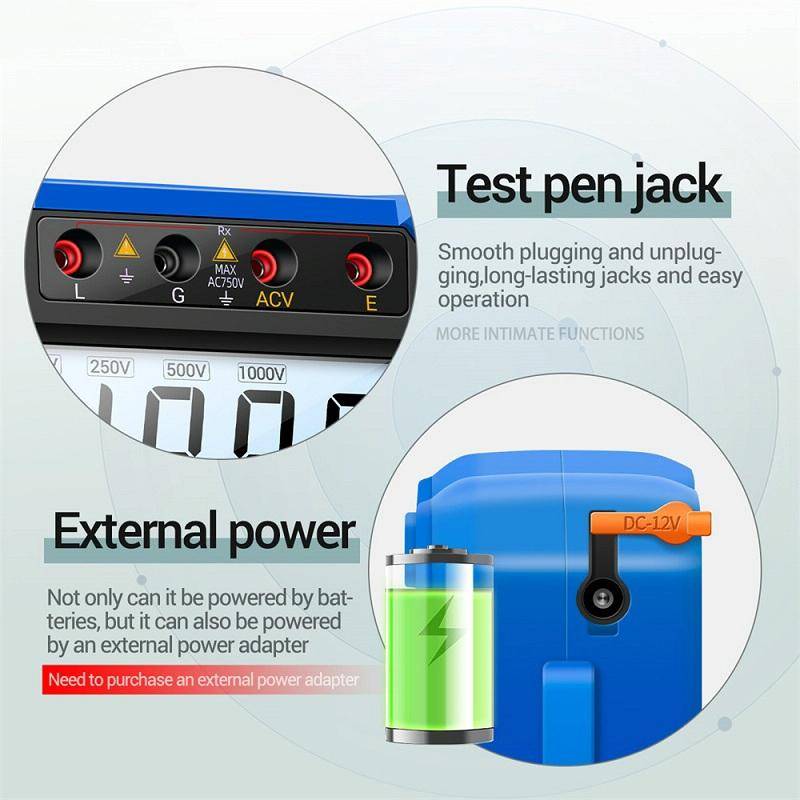 ANENG MH10 Digital High Precision Insulation Resistance Tester(Blue)
