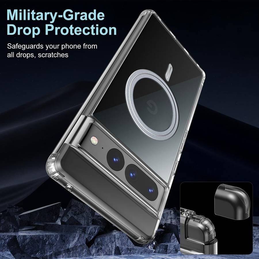 For Google Pixel 6 Pro Transparent Frosted MagSafe Phone Case