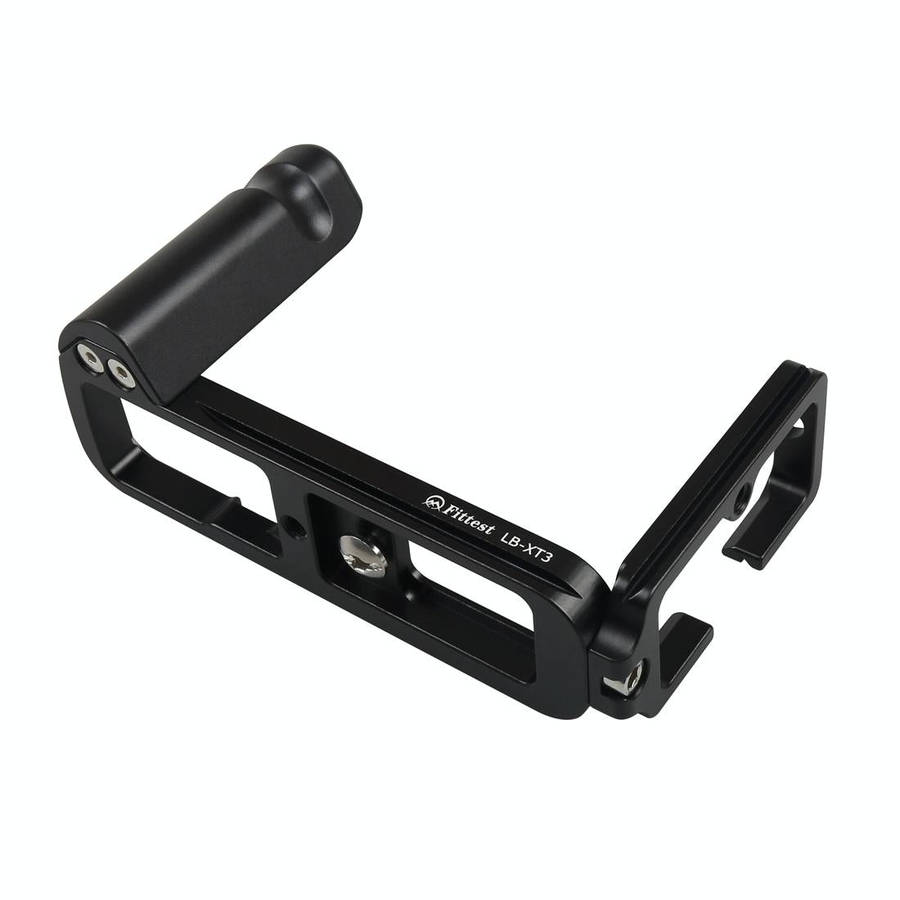 Vertical Shoot Quick Release L Plate Bracket Base Holder for Fujifilm XT3 X-T3(Black)
