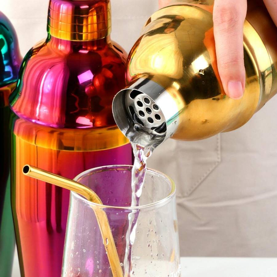 Stainless Steel Shaker Cocktail Shaker Set Hand Shaker Cup Fancy Shaker Rose Gold Set