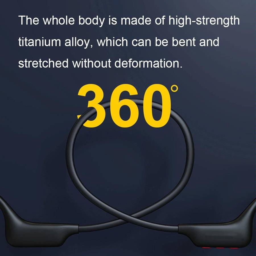 GCRT-X6 Earhook Bone Conduction Sports Bluetooth Headphones(Black)