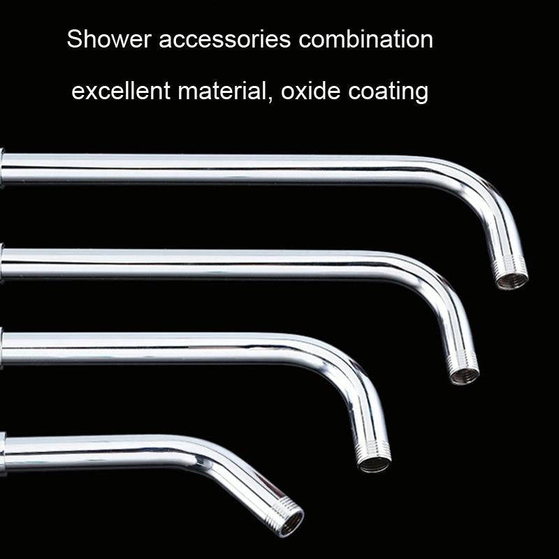 Top Spray Rod Shower Tube Stainless Steel Shower Outlet Pipe Elbow, Size: 39cm
