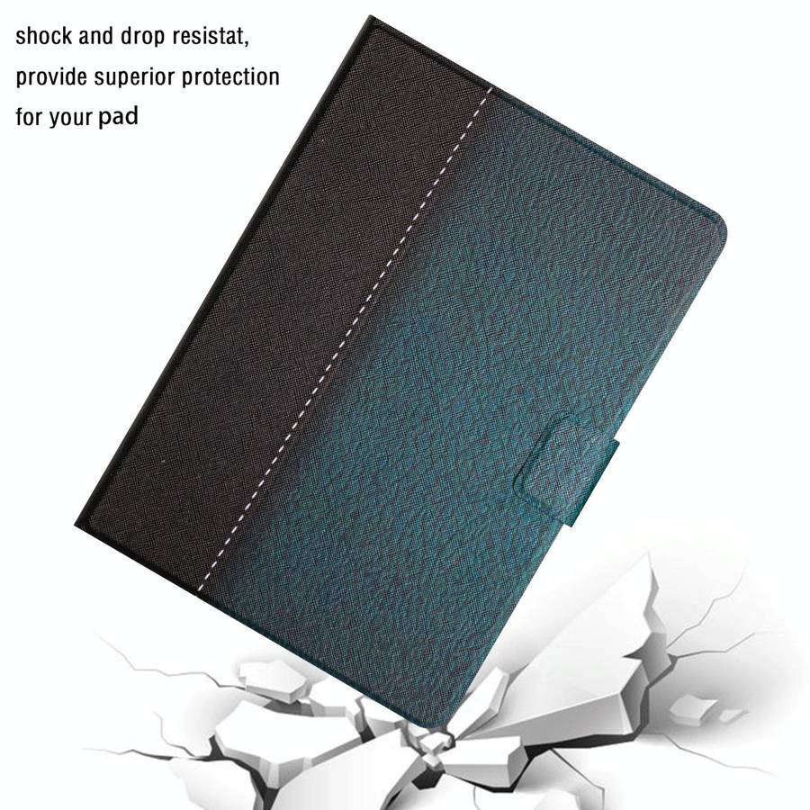 For Samsung Galaxy Tab A9 Stitching Solid Color Smart PU Tablet Case with Sleep / Wake-up Functio...