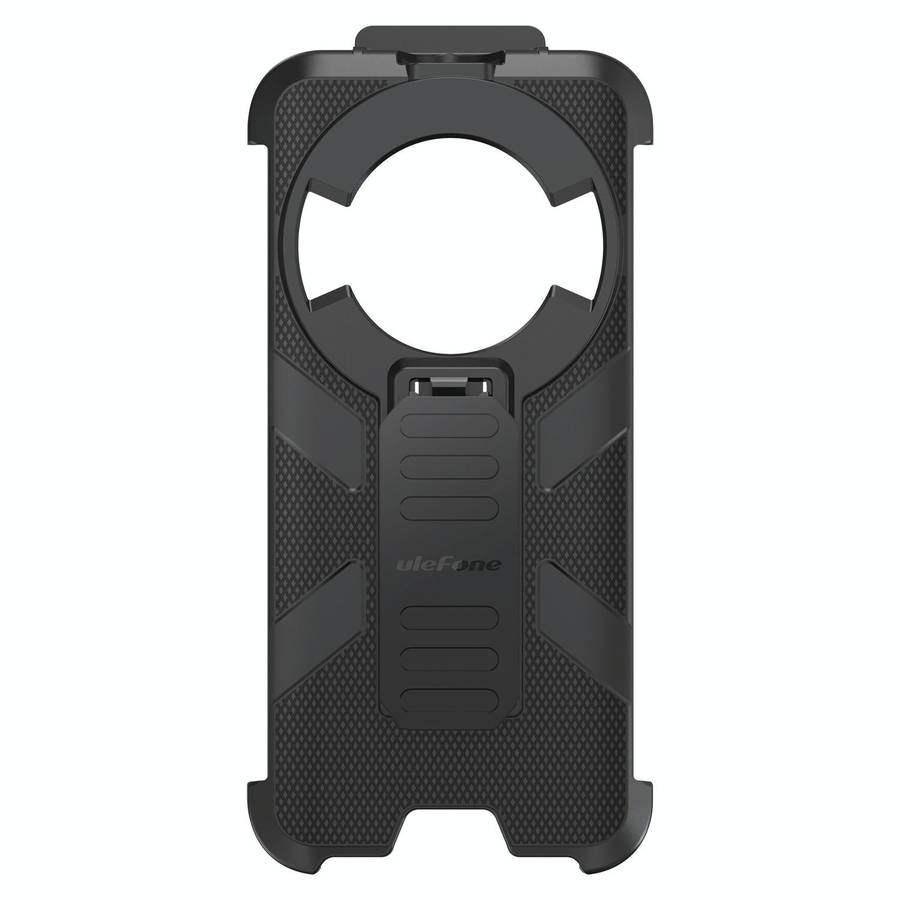 For Ulefone Power Armor 16 Pro Ulefone Back Clip Phone Case with Carabiner(Black)