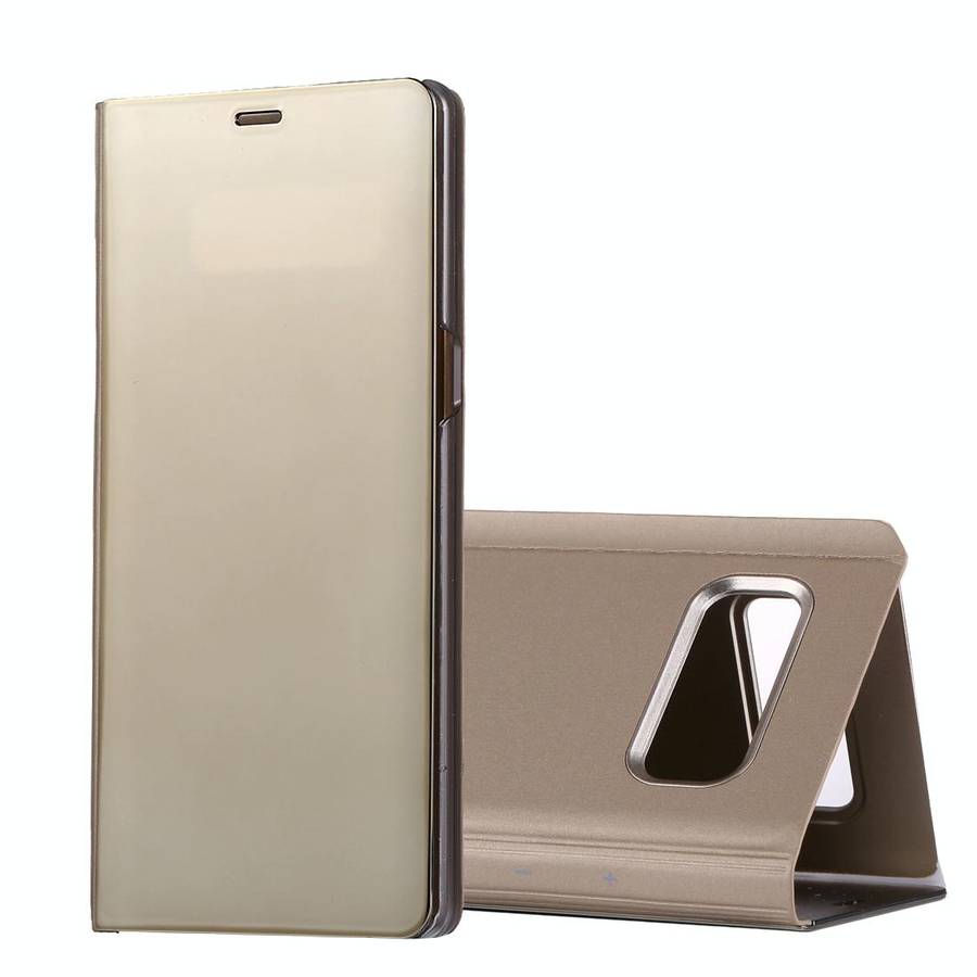 For Galaxy Note 8 Electroplating Mirror Horizontal Flip Leather Case with Sleep / Wake-up & Holde...