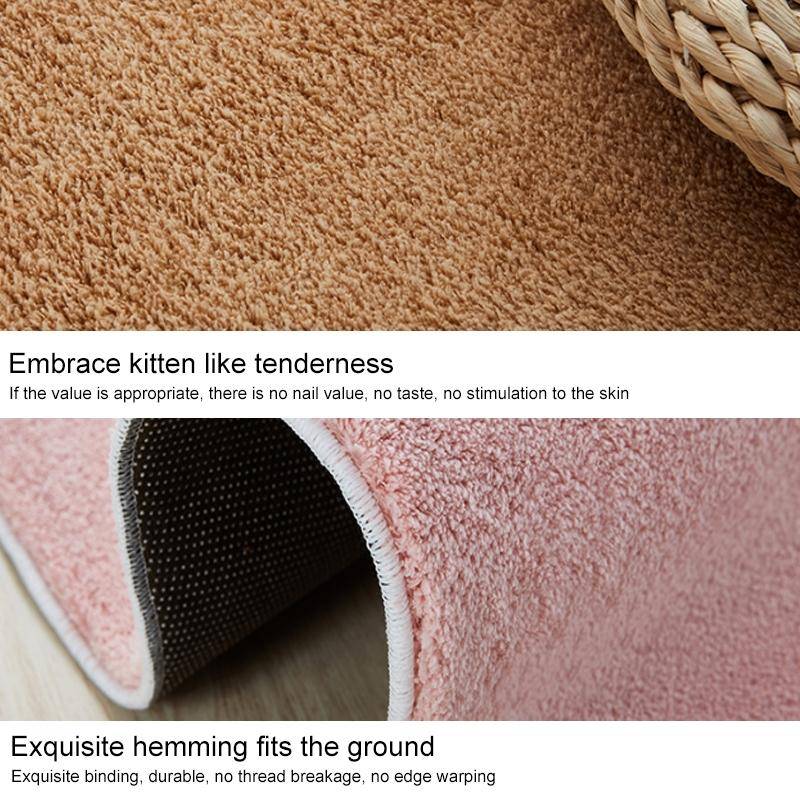 KSolid Round Carpet Soft Fleece Mat Anti-Slip Area Rug Kids Bedroom Door Mats, Size:Diameter: 140...
