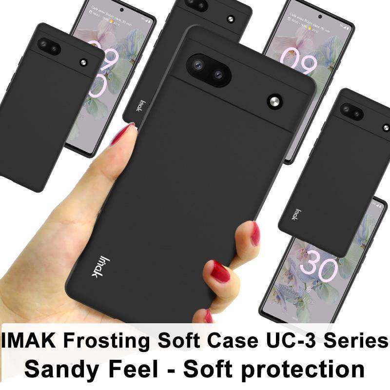 For Google Pixel 6a imak UC-3 Series Shockproof Frosted TPU Phone Case(Black)