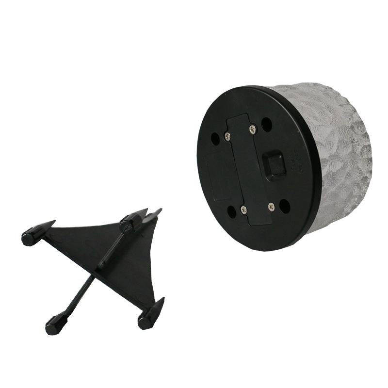 Outdoor Solar Buried Lamp Round Glass Floor Street Light Garden Ice Brick Waterproof Lamp(White L...