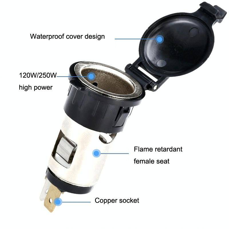 2 PCS Car Modified Cigarette Lighter Car Charging Power Socket No Cigarette Type (with 1.5m Line)