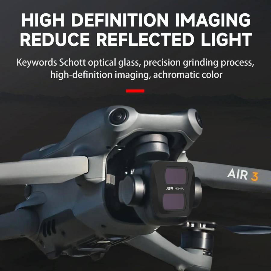 For DJI Air 3 JSR KB Series Drone Lens Filter, Filter:4 in 1 ND
