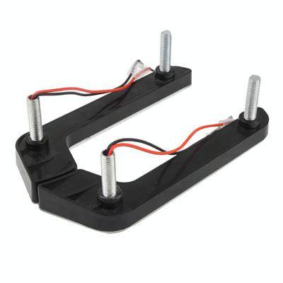 Universal White 8 LED Daytime Running Light for Car (Black)