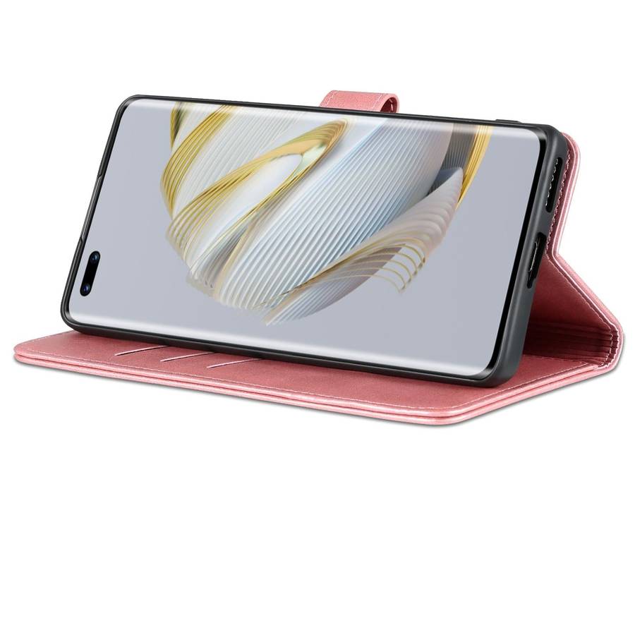 For Huawei nova 10 Pro AZNS Skin Feel Calf Texture Flip Leather Phone Case(Rose Gold)