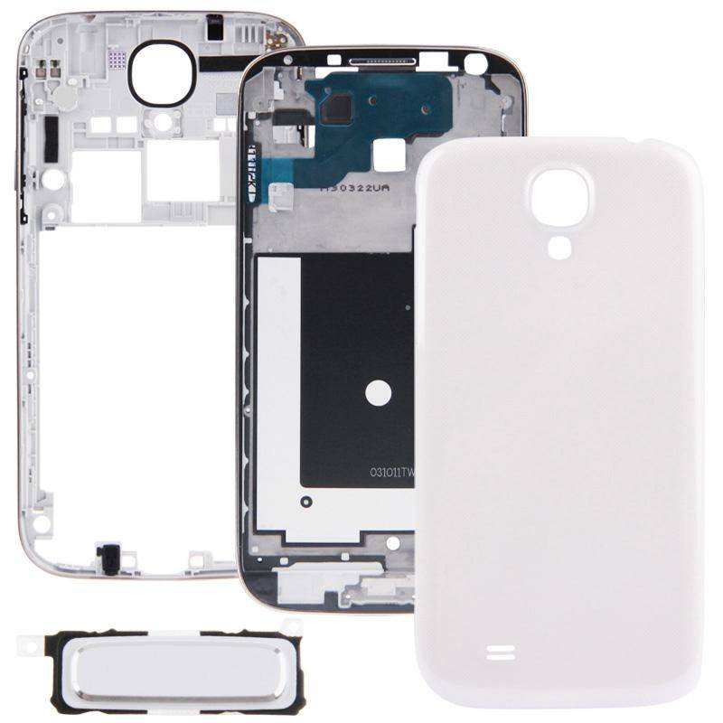 For Galaxy S IV / i9500 Full Housing Faceplate Cover  (White)