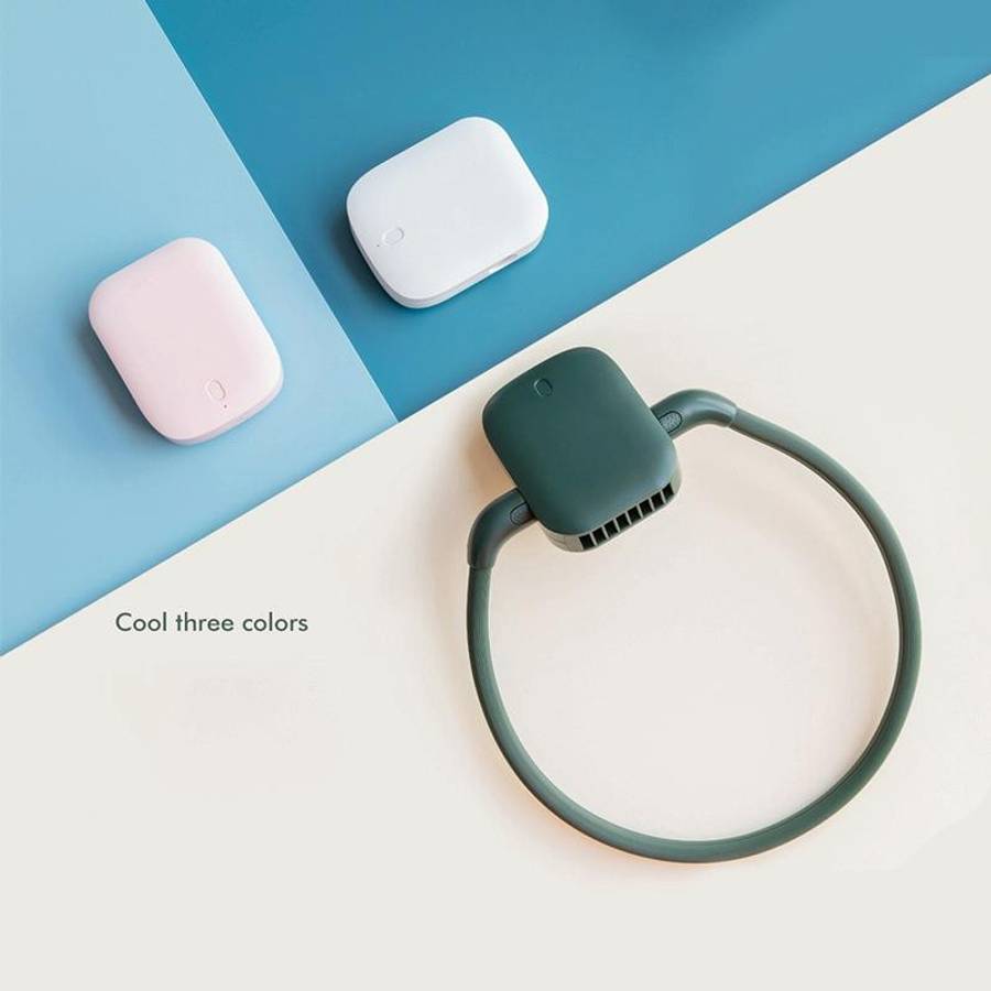 G1 USB Portable Sports Hanging Neck Fan(White)