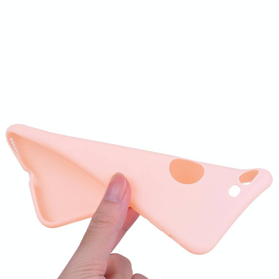 For iPhone 8 Plus / 7 Plus Candy Color TPU Case(Pink)