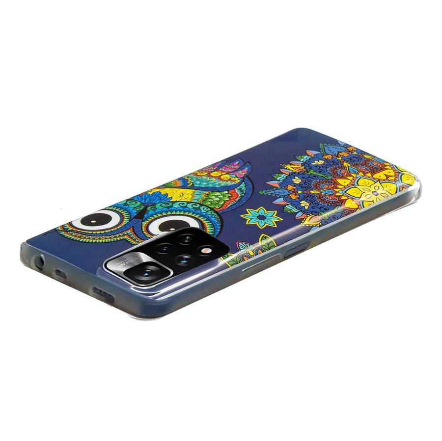 For Xiaomi Redmi Note 11 Pro 4G / 5G Luminous TPU Protective Phone Case(Blue Owl)