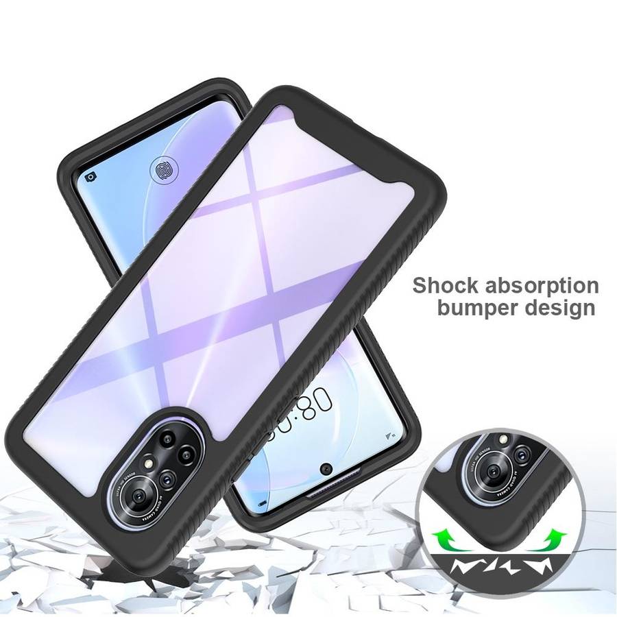 For Huawei nova 8 Starry Sky Solid Color Series Shockproof PC + TPU Phone Case(Light Blue)