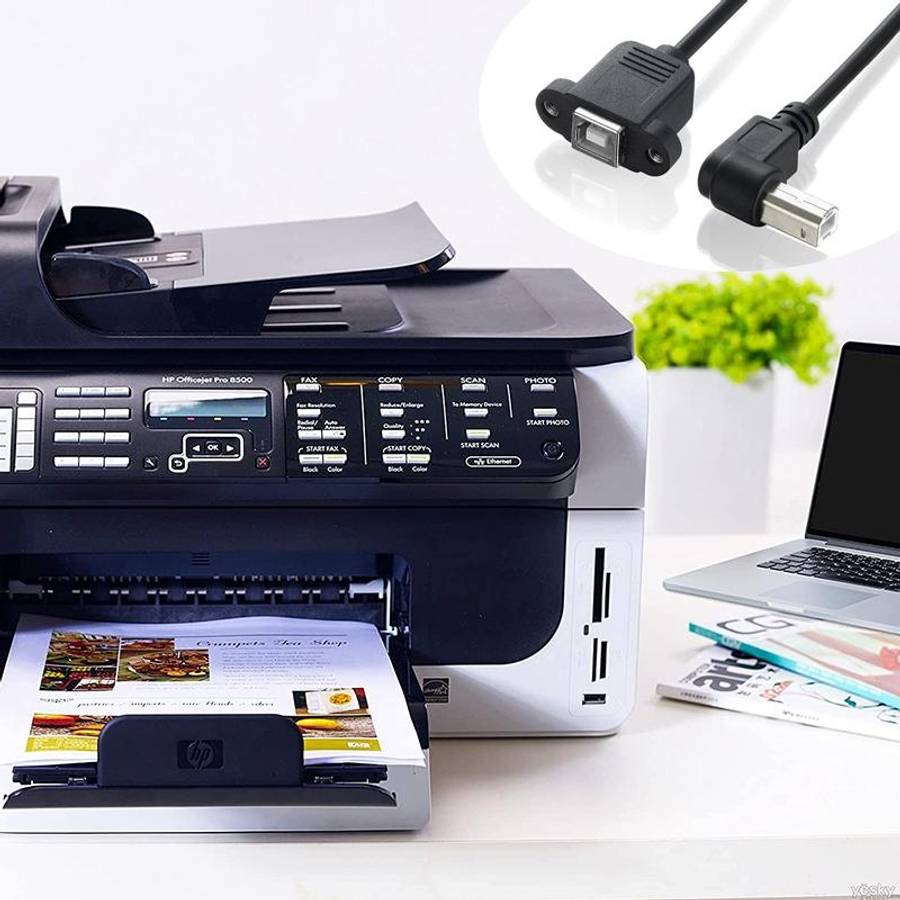 USB 2.0 Type-B Male to Female Printer / Scanner Extension Cable for HP, Dell, Epson, Length: 50cm...