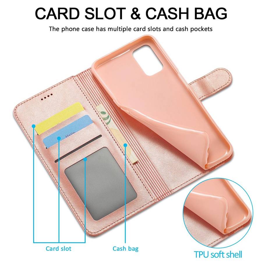 For OPPO A77 5G / A97 5G / Realme V23 LC.IMEEKE Calf Texture Leather Phone Case(Rose Gold)