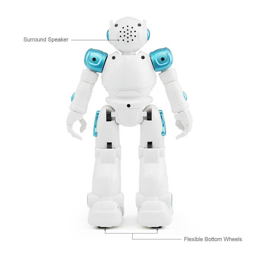 JJR/C R11 CADY WIKE Smart Touch Control Robot with LED Light, Support Waling / Sliding Mode (Blue)